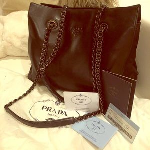 Authentic Prada Leather Tote 💕